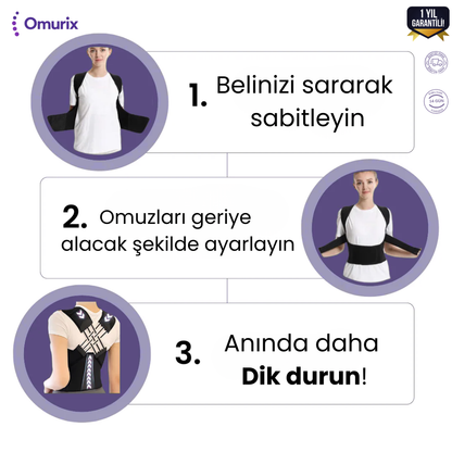 Omurix® Ayarlanabilir Dik Duruş Destek Korsesi